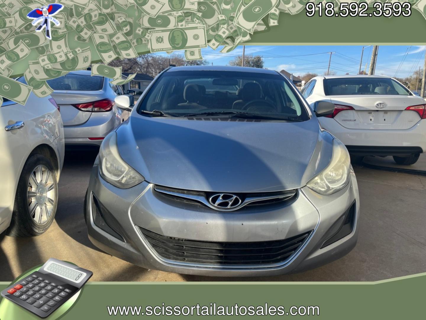 2016 SILVER HYUNDAI ELANTRA Limited (5NPDH4AE7GH) with an 1.8L L4 DOHC 16V engine, 6-Speed Automatic transmission, located at 8101 E. Skelly Dr., Tulsa, OK, 74129, (918) 592-3593, 36.121891, -95.888802 - Photo#0